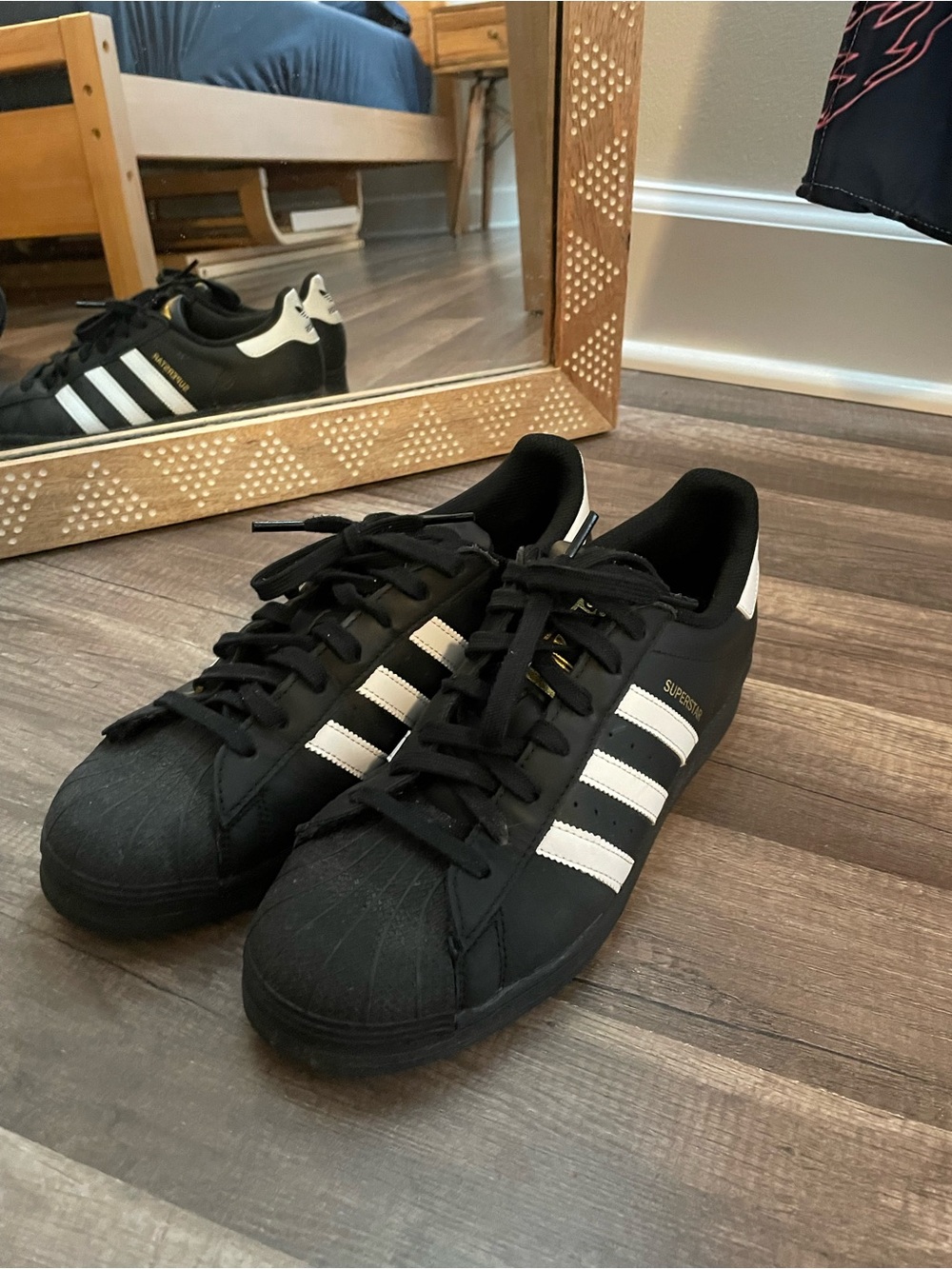 Adidas Superstar Black and White Men’s Sneakers with Shell Toe